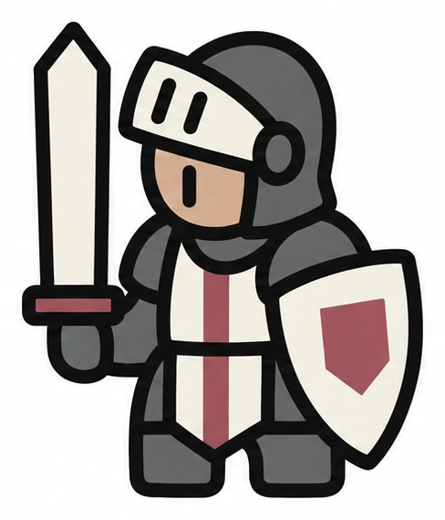Knight-Captain — Legend of Hexdom 2 character illustration.
